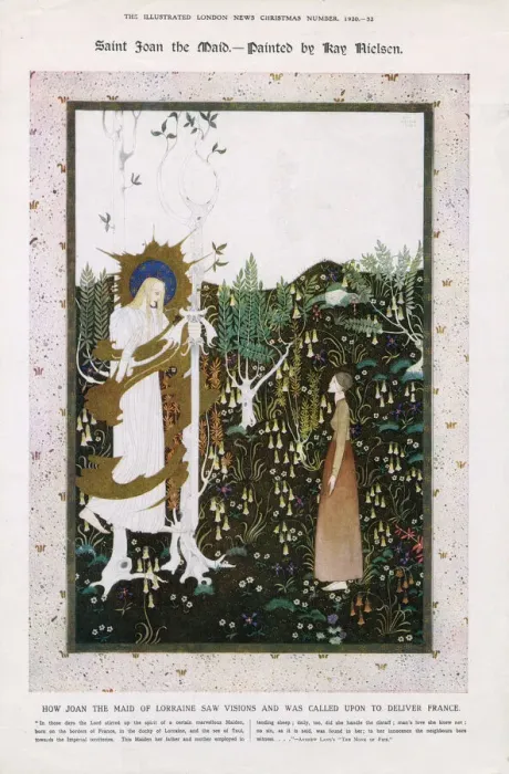 Framed Print : Saint Joan the Maid by Kay Nielsen. How Joan the Maid of Lorraine saw visions