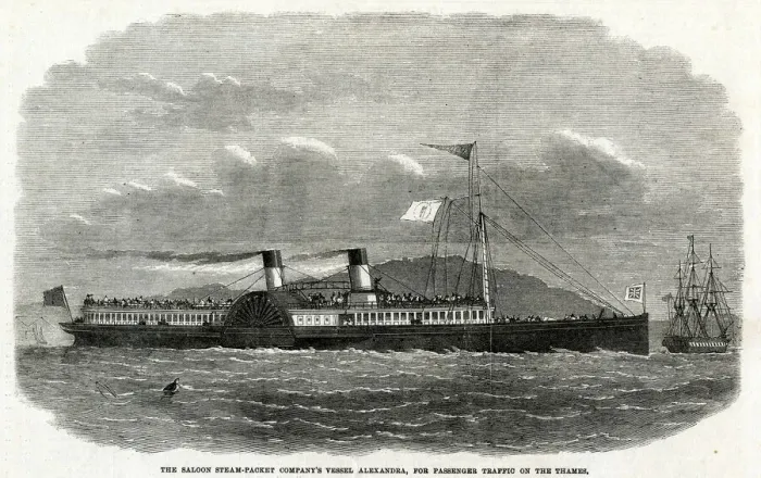 Framed Print : Saloon Steam-Packet Companys vessel Alexandra 1865