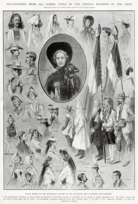 Framed Print : Salvationists from all Climes: Types of the Foreign Soldiers Framed Print : Salvationists from all Climes: Types of the Foreign Soldiers