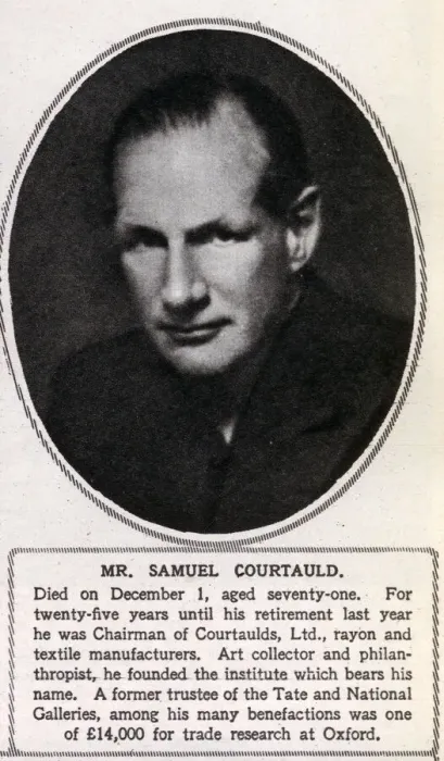 Framed Print : Samuel Courtauld Framed Print : Samuel Courtauld
