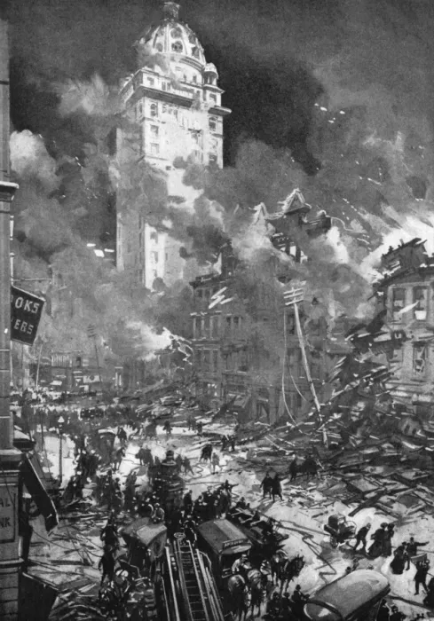 Framed Print : The San Francisco earthquake of April 18, 1906 Framed Print : The San Francisco earthquake of April 18, 1906