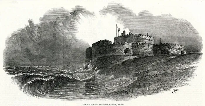 Framed Print : Sandown Castle, Kent 1853