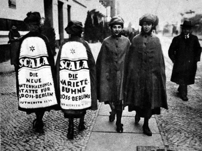 Framed Print : Sandwich-Board Women in Berlin, 1920 Framed Print : Sandwich-Board Women in Berlin, 1920