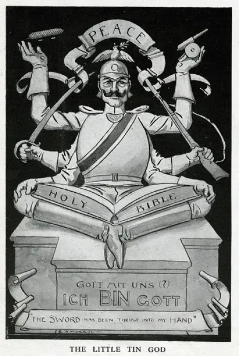 Framed Print : Satirical cartoon of Kaiser Wilhelm II, WW1 Framed Print : Satirical cartoon of Kaiser Wilhelm II, WW1