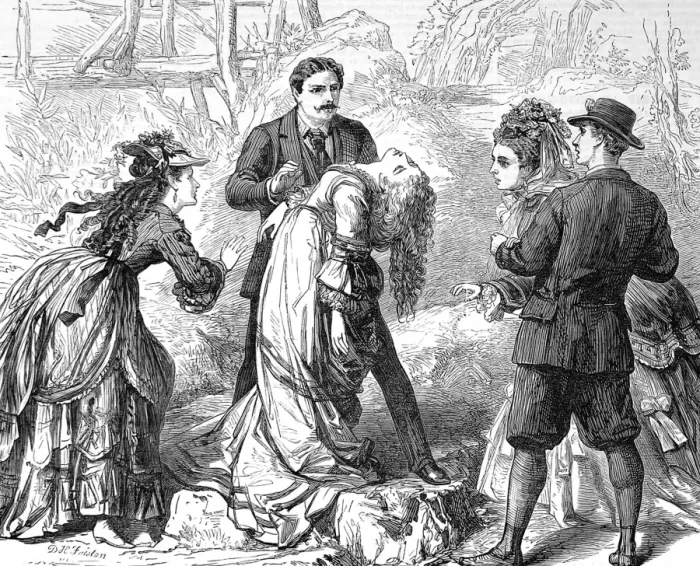 Framed Print : Scene from False Shame, Globe Theatre, London, 1872 Framed Print : Scene from False Shame, Globe Theatre, London, 1872