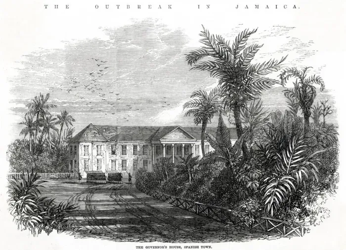 Framed Print : Scene of Morant Bay Rebellion in Jamaica Framed Print : Scene of Morant Bay Rebellion in Jamaica