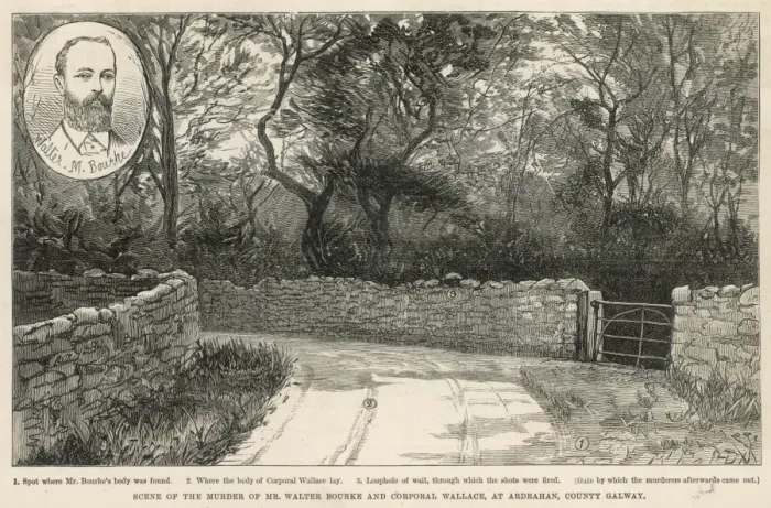 Framed Print : Scene of the murder of Mr Bourke and Corporal Wallace