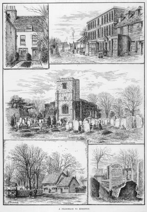 Framed Print : Scenes in Edmonton, London, 1883 Framed Print : Scenes in Edmonton, London, 1883