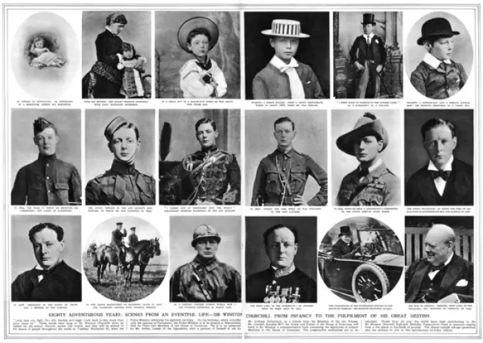 Framed Print : Scenes from the life of Sir Winston Churchill Framed Print : Scenes from the life of Sir Winston Churchill