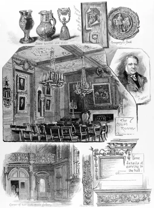 Framed Print : Scenes at the Vintners Company, London, 1884 Framed Print : Scenes at the Vintners Company, London, 1884