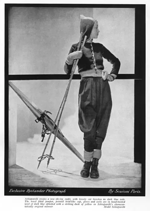 Framed Print : Schiaparelli ski oufit, 1929 Framed Print : Schiaparelli ski oufit, 1929