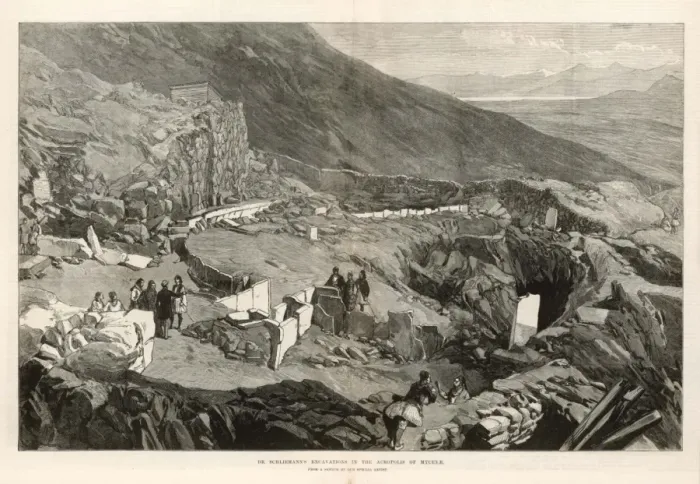 Framed Print : Schliemann at Mycenae Framed Print : Schliemann at Mycenae