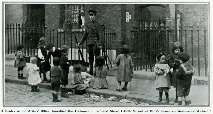 Framed Print : School Sentry 1914 Framed Print : School Sentry 1914