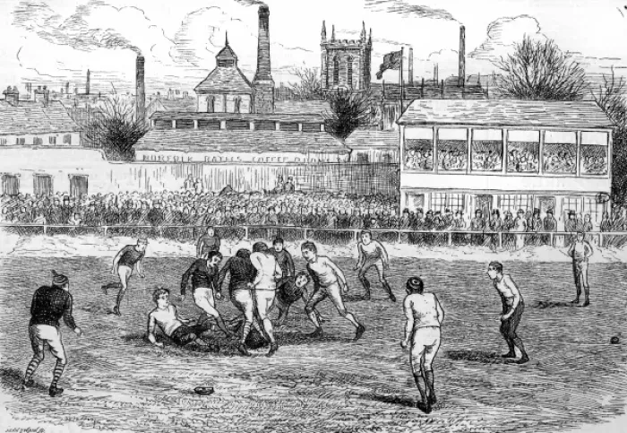 Framed Print : Scotland versus England, 1883 Framed Print : Scotland versus England, 1883