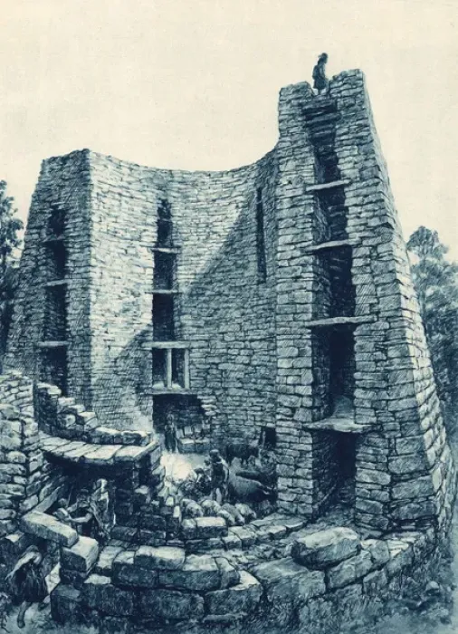 Framed Print : A Scottish broch, reconstruction Framed Print : A Scottish broch, reconstruction
