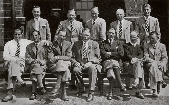 Framed Print : Scottish golf team after the Professional International 1936 Framed Print : Scottish golf team after the Professional International 1936