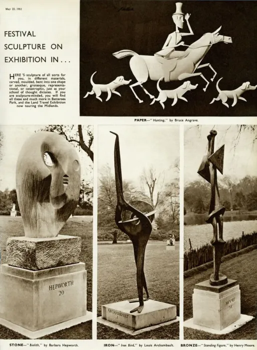 Framed Print : Sculptures on display as part of the Festival of Britain Framed Print : Sculptures on display as part of the Festival of Britain