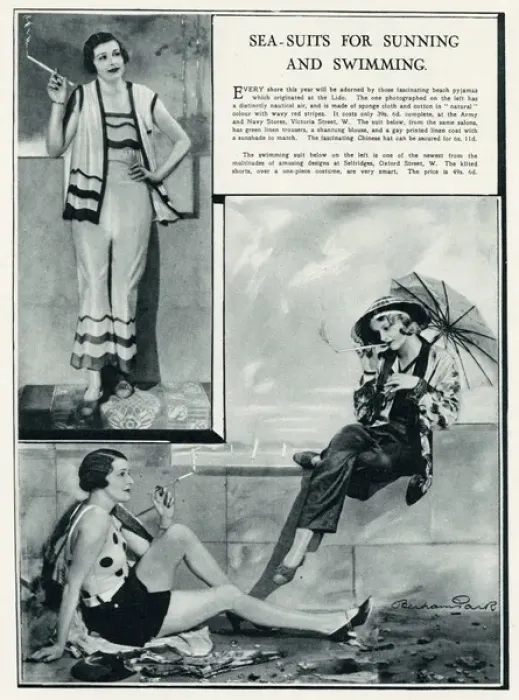 Framed Print : Sea-suits for sunning and swimming 1930 Framed Print : Sea-suits for sunning and swimming 1930