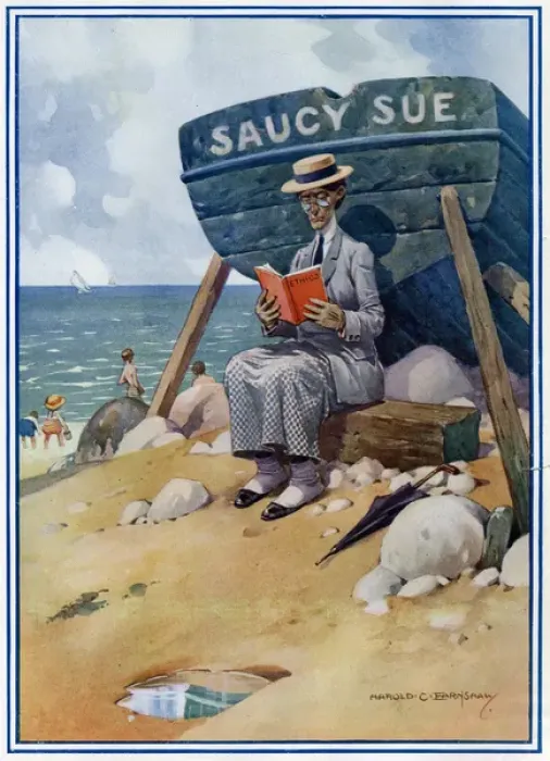 Framed Print : Seaside scene, Saucy Sue Framed Print : Seaside scene, Saucy Sue