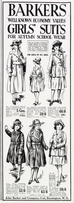 Framed Print : A selection of Barkers well known economy values girls suits for Autumn school wear