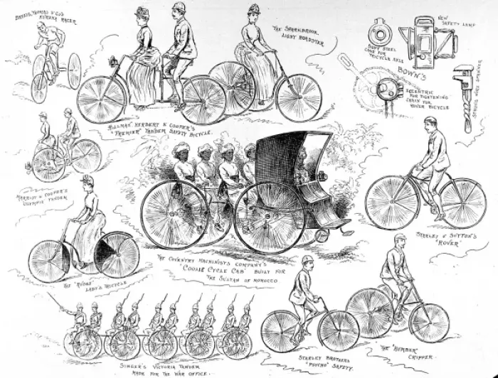 Framed Print : A Selection of Bicycles, 1888 Framed Print : A Selection of Bicycles, 1888