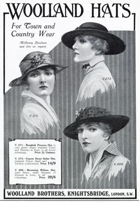 Framed Print : Selection of womens brimmed hats. Date: 1916 Framed Print : Selection of womens brimmed hats. Date: 1916