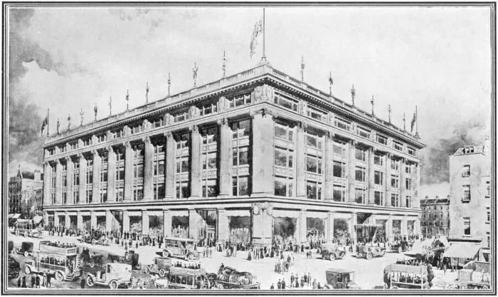 Framed Print : Selfridges Department Store, London, c. 1908 Framed Print : Selfridges Department Store, London, c. 1908
