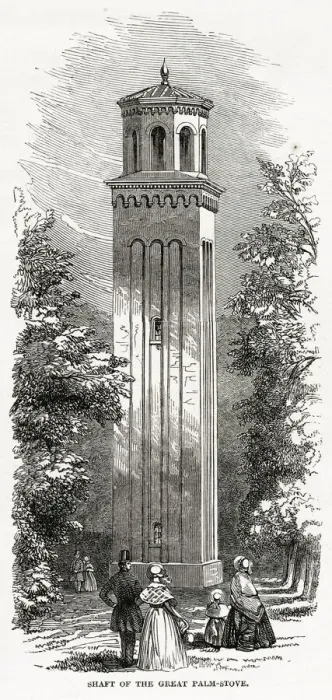 Framed Print : The shaft of the Great Palm-Stove in Royal Botanic Gardens, Kew. Date: 1848 Framed Print : The shaft of the Great Palm-Stove in Royal Botanic Gardens, Kew. Date: 1848