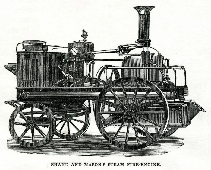 Framed Print : Shand and Masons steam fire-engine 1859 Framed Print : Shand and Masons steam fire-engine 1859