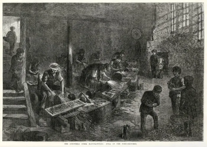 Framed Print : Sheffield Steel manufactures 1866 Framed Print : Sheffield Steel manufactures 1866