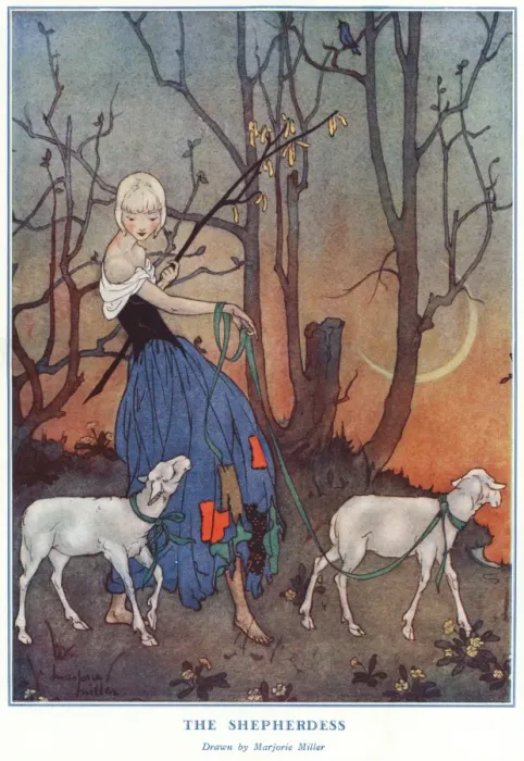 Framed Print : The Shepherdess Framed Print : The Shepherdess