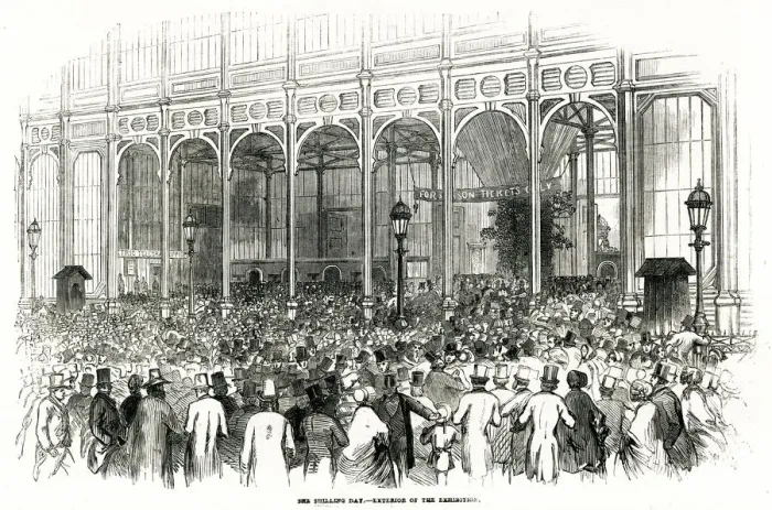 Framed Print : Shilling day at the Great Exhibition of 1851 Framed Print : Shilling day at the Great Exhibition of 1851