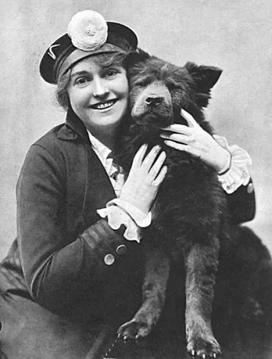 Framed Print : Shirley Kellogg & dog Framed Print : Shirley Kellogg & dog