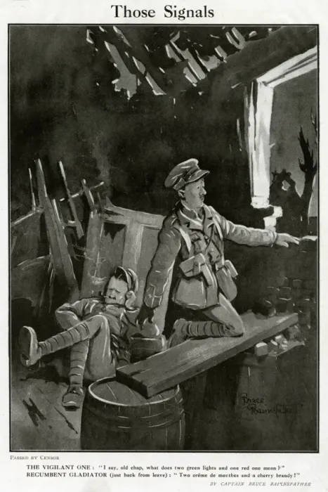 Framed Print : Those Signals by Bruce Bairnsfather Framed Print : Those Signals by Bruce Bairnsfather