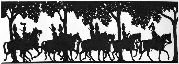 Framed Print : Silhouette of Household Cavalry in Hyde Park, London
