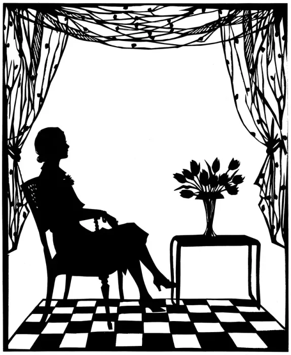 Framed Print : Silhouette of Mme. Lily Pons
