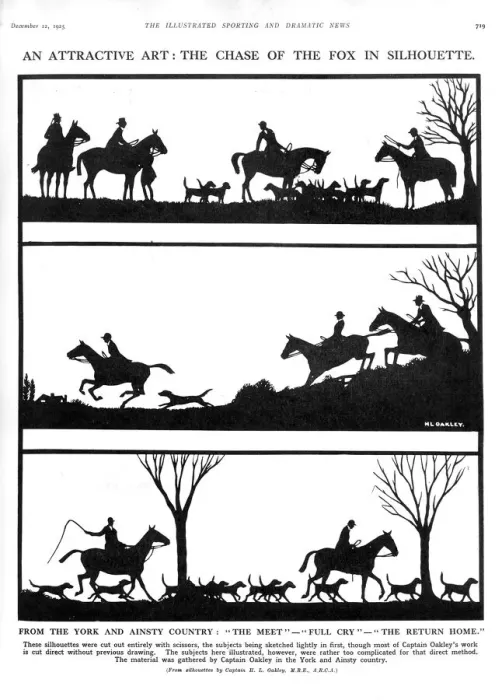 Framed Print : Silhouettes of a fox hunt in the York and Ainsty country Framed Print : Silhouettes of a fox hunt in the York and Ainsty country
