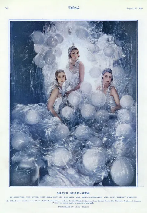 Framed Print : Silver Soap Suds by Cecil Beaton in The Sketch, 1930 Framed Print : Silver Soap Suds by Cecil Beaton in The Sketch, 1930