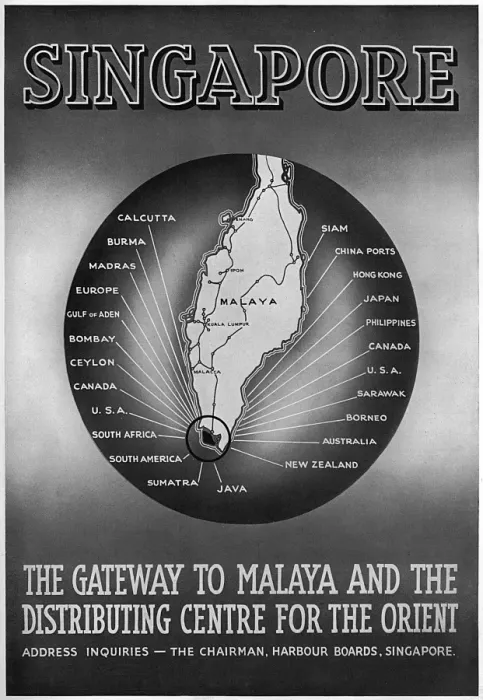 Framed Print : Singapore poster, 1936 Framed Print : Singapore poster, 1936