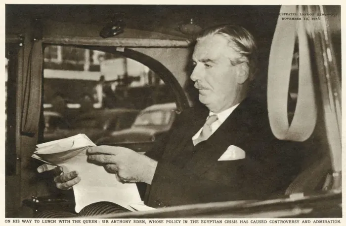 Framed Print : Sir Anthony Eden on his way to lunch with the Queen - Eden has shortly prior to this