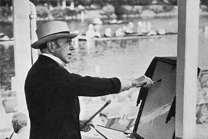 Framed Print : Sir John Lavery painting at Henley Framed Print : Sir John Lavery painting at Henley