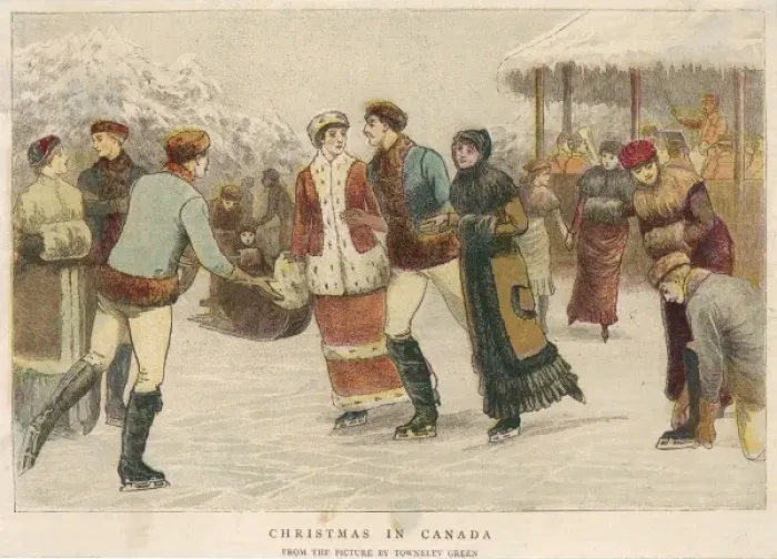 Framed Print : Skaters on Christmas Day Framed Print : Skaters on Christmas Day