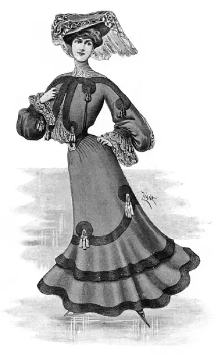 Framed Print : A skating costume, 1903 Framed Print : A skating costume, 1903