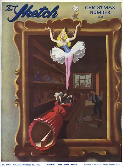 Framed Print : The Sketch Christmas Number front cover, 1938