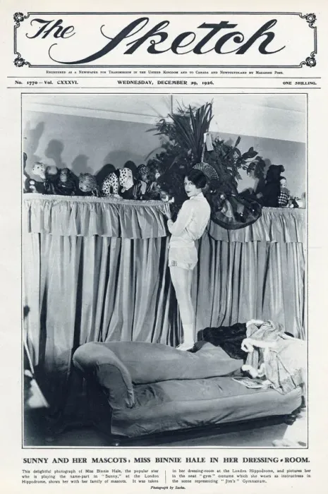 Framed Print : Sketch cover, Binnie Hale in her dressing room, Hippodrome Framed Print : Sketch cover, Binnie Hale in her dressing room, Hippodrome