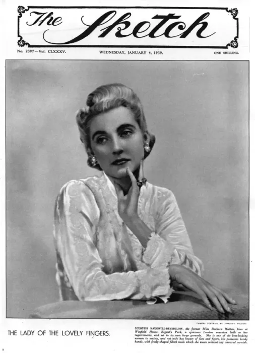 Framed Print : Sketch cover featuring Barbara Hutton, 1939 Framed Print : Sketch cover featuring Barbara Hutton, 1939