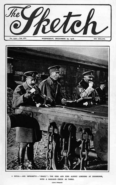 Framed Print : Sketch cover - King George V & Albert I, end of WW1 Framed Print : Sketch cover - King George V & Albert I, end of WW1