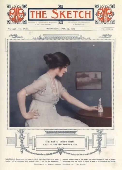 Framed Print : The Sketch front cover - Lady Elizabeth Bowes-Lyon Framed Print : The Sketch front cover - Lady Elizabeth Bowes-Lyon