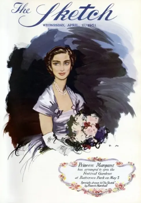 Framed Print : The Sketch front cover with Princess of Margaret - Festival Framed Print : The Sketch front cover with Princess of Margaret - Festival