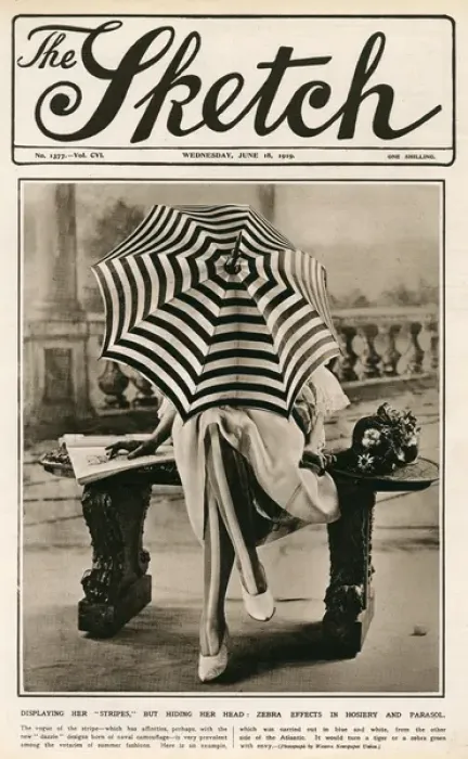 Framed Print : Sketch cover - striped parasol and stockings, dazzle fashion Framed Print : Sketch cover - striped parasol and stockings, dazzle fashion